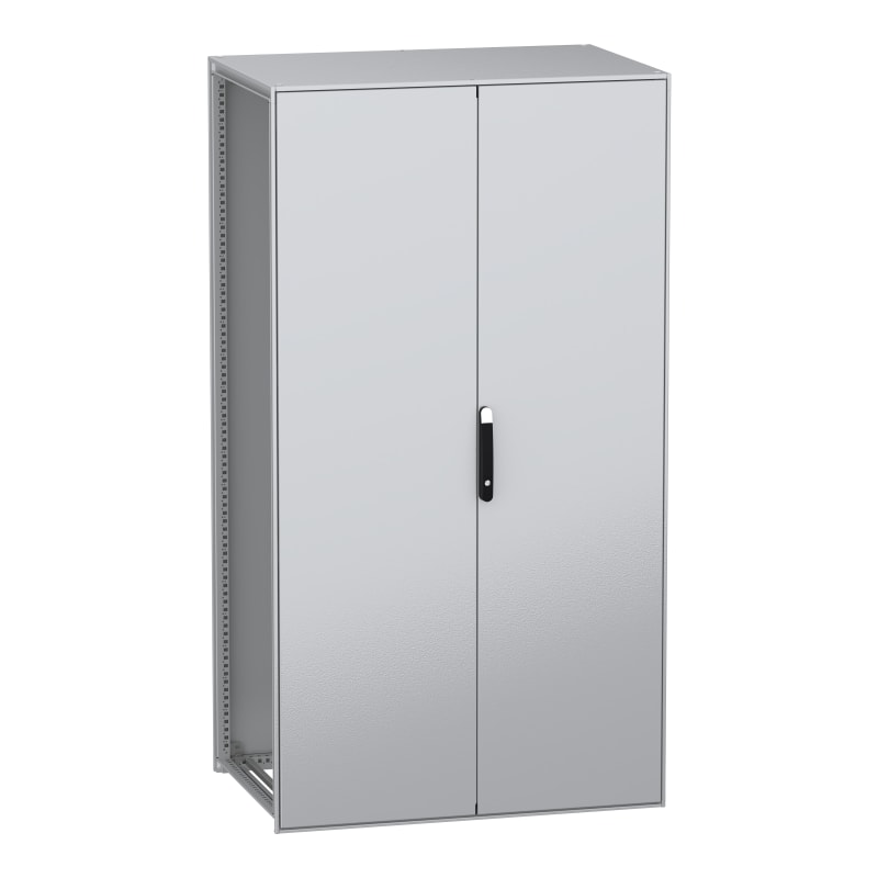 Schneider Electric Floor standing modular electrical enclosure, PanelSeT SFN, decarbonized steel, 2200X1200X800MM, 2 doors, IP55 NSYSFN2212802D
