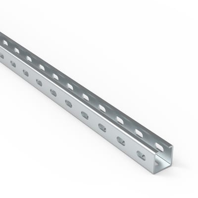 nVent HOFFMAN CP1020U Mounting Rail, CP, 10X20X2000MM, Galvanized, Mild Steel, Plain