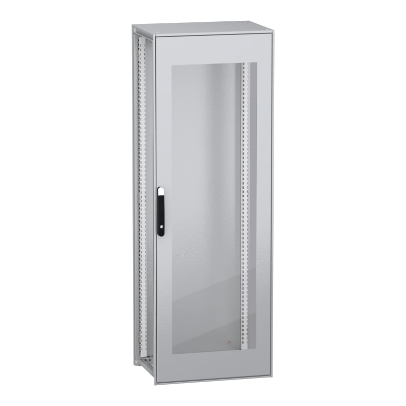 Schneider Electric Floor standing modular electrical enclosure, PrismaSeT HD, decarbonized steel, glazed door, 2000X700X500MM, IP55 NSYSFPN20750TG