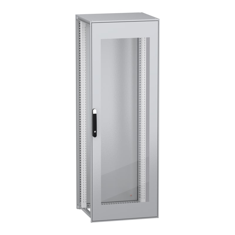Schneider Electric Floor standing modular electrical enclosure, PrismaSeT HD, decarbonized steel, glazed door, 2000X700X600MM, IP55 NSYSFPN20760TG