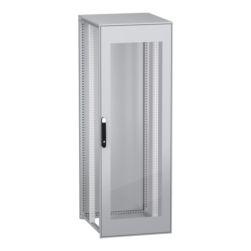 Schneider Electric Floor standing modular electrical enclosure, PrismaSeT HD, decarbonized steel, glazed door, 2000X700X800MM, IP55 NSYSFPN20780TG