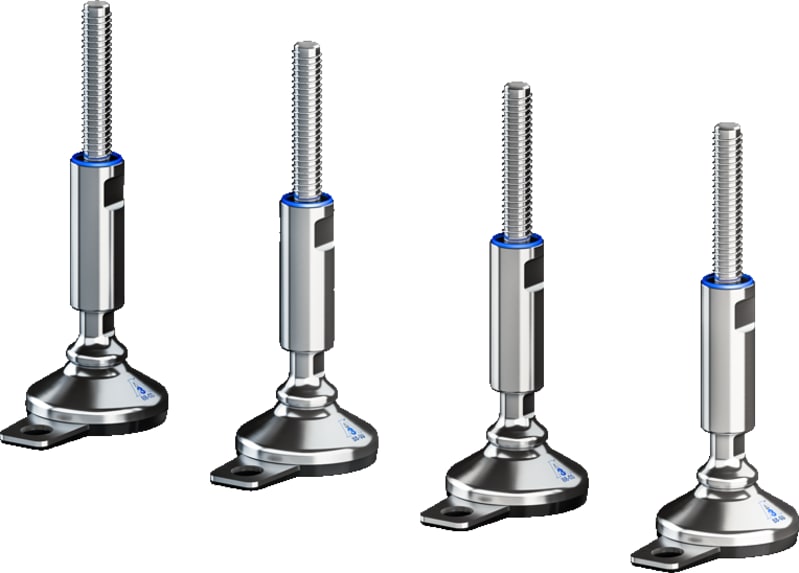 Rittal 4000250 HD Leveling Feet with Base Mount 122-175 mm