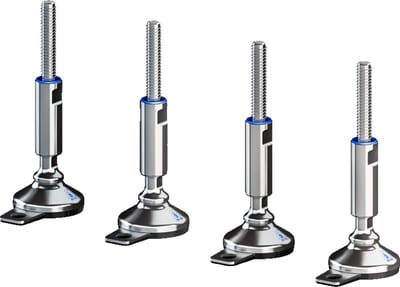 Rittal 4000250 HD Leveling Feet with Base Mount 122-175 mm