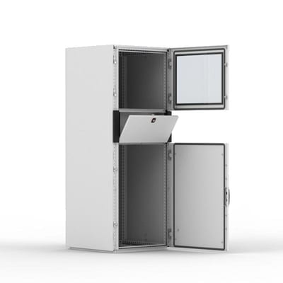 nVent HOFFMAN MCM16066 Steel Floor-Standing Enclosure 1600×600×600 mm IP44