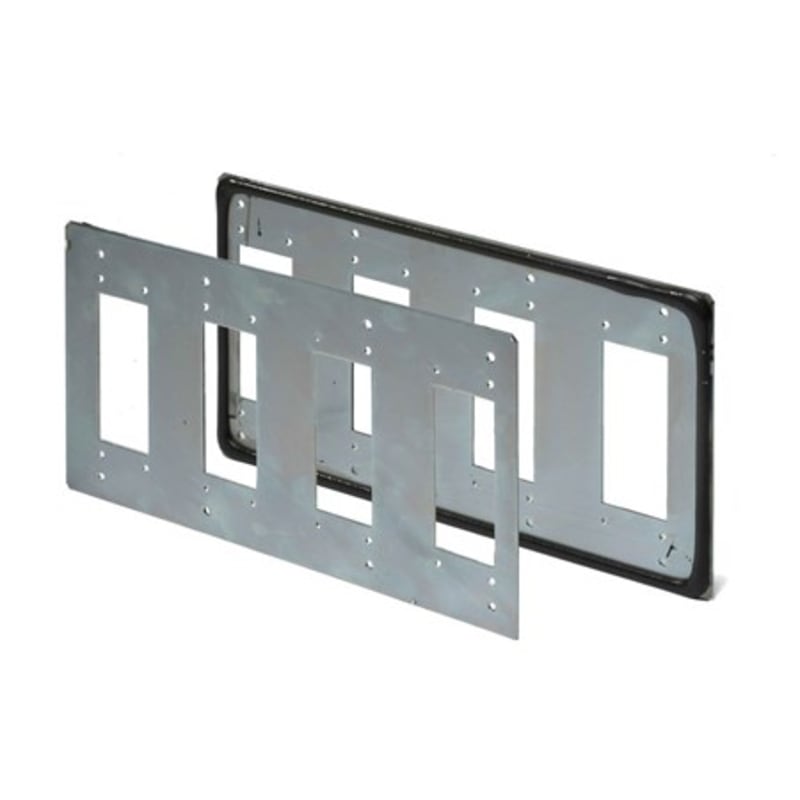 nVent HOFFMAN MMG16 Cover Plates, MMG, 52X123X2MM, Zinc Plated, Mild Steel, 16 pin