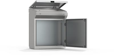 nVent HOFFMAN MPGS12 Console, 985X1200X400, Compact enclosure, with MP, stainless 304, IP55