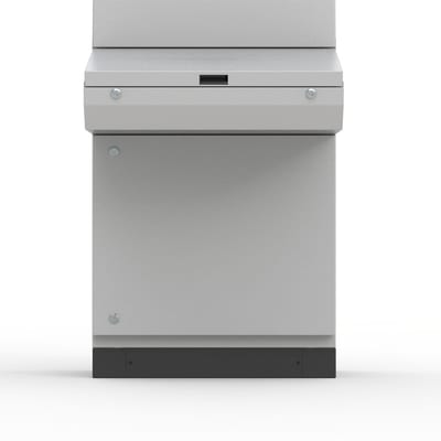 nVent HOFFMAN PF2050 Front/Rear Plinths, PF, 200X498X63MM, Umbra Gray, Zinc Plated, Mild Steel