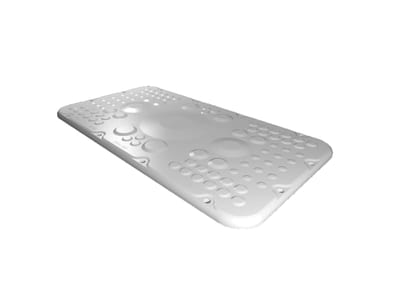 Rittal 2566300 SZ Plastic Gland Plate with Diaphragms for AX, 401 x 221 mm, Size 6