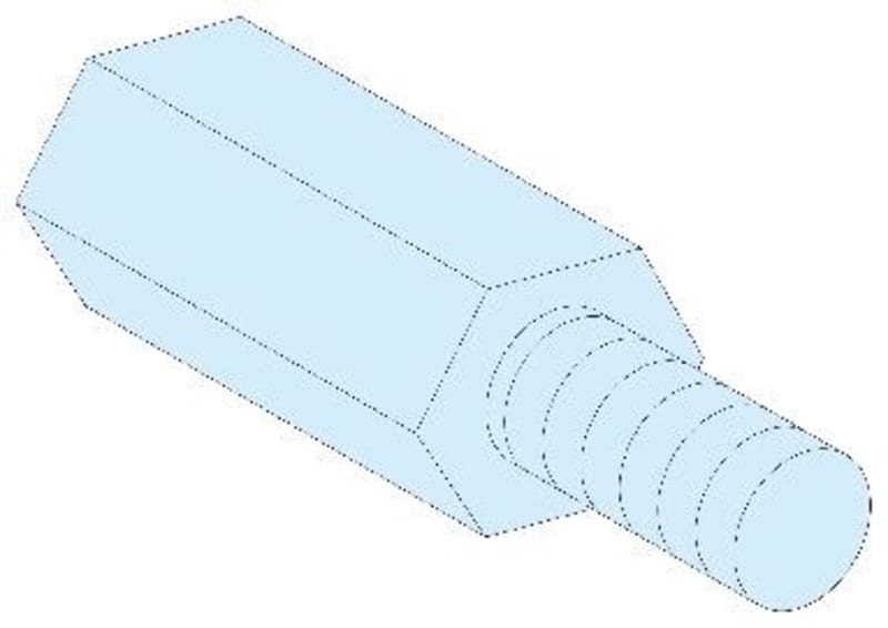 Schneider Electric Hexagonal spacers, PrismaSeT G and P, M6, H55 mm, Set of 4 LVS03197