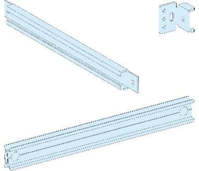 Adjustable Mounting Rail with Cable Fixing for Modular Devices, PrismaSeT P