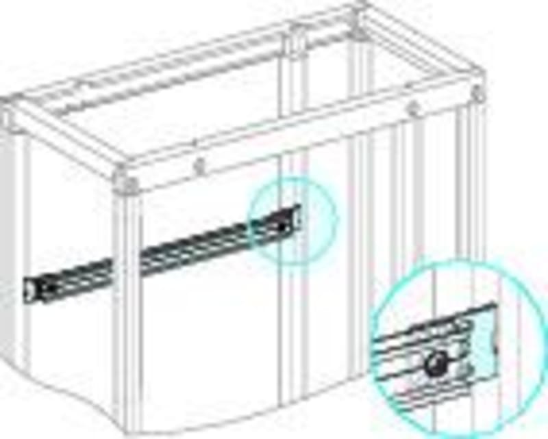 Schneider Electric LVS03590 PrismaSeT P Rear DIN Rail for Modular Products