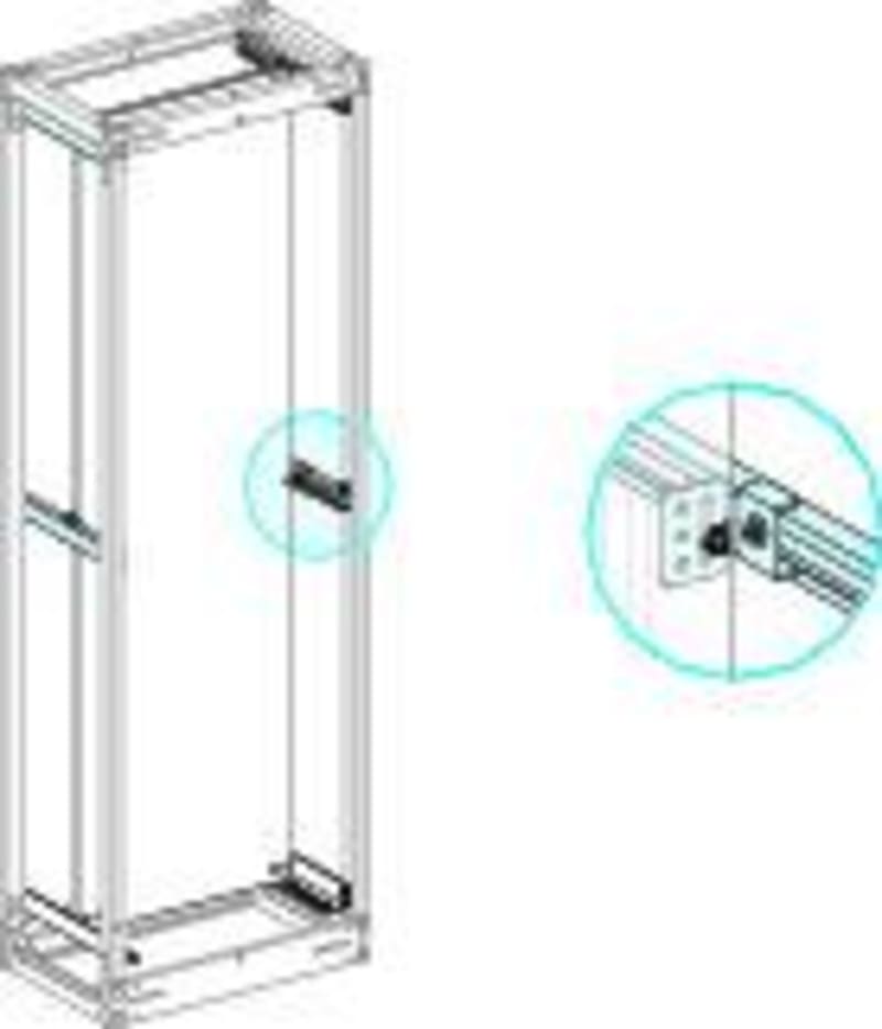 Slide Rails, 2 pcs + Angle Brackets, PrismaSeT P (LVS03593)