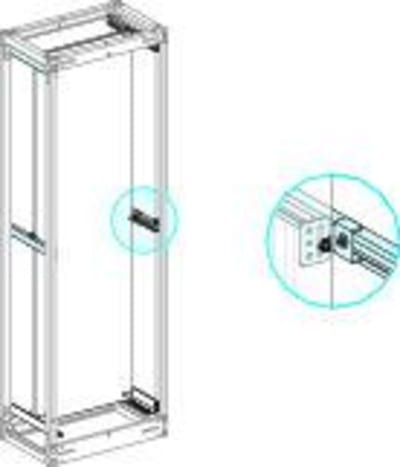Slide Rails, 2 pcs + Angle Brackets, PrismaSeT P