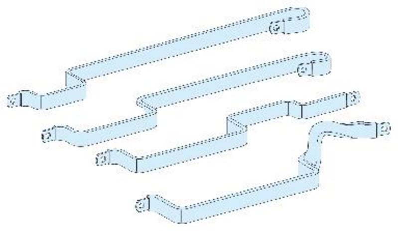 Schneider Electric Connection, Linergy FM, 200A, to connect Linergy BS multi-stage busbar to Linergy FM device feeder, set of 4 LVS04024