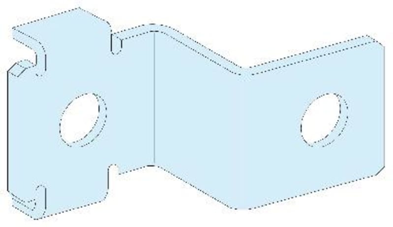 Mounting Brackets for Earth Bar, H 15 mm, 2 pcs, PrismaSeT G (LVS04206)