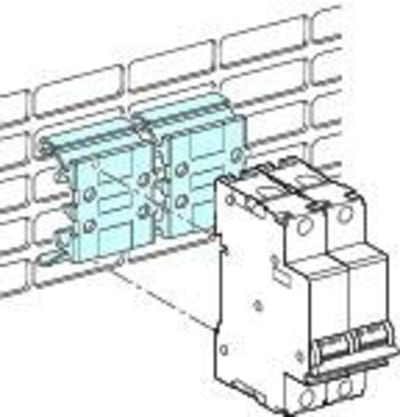 Schneider Electric Pratic raisers, PrismaSeT P and G, HEIGHT10MM, WIDE27MM, insulating material, set of 5 LVS04224