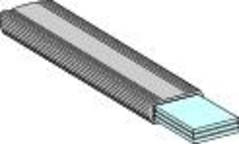 Schneider Electric Insulated flexible bar, 580 A, size 32 x 6 mm, length 1800 mm LVS04752