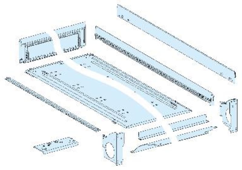 Schneider Electric Extension enclosure, PrismaSeT G, floor standing, without side plates, 27M, W600MM, H1580MM, IP30 LVS08212