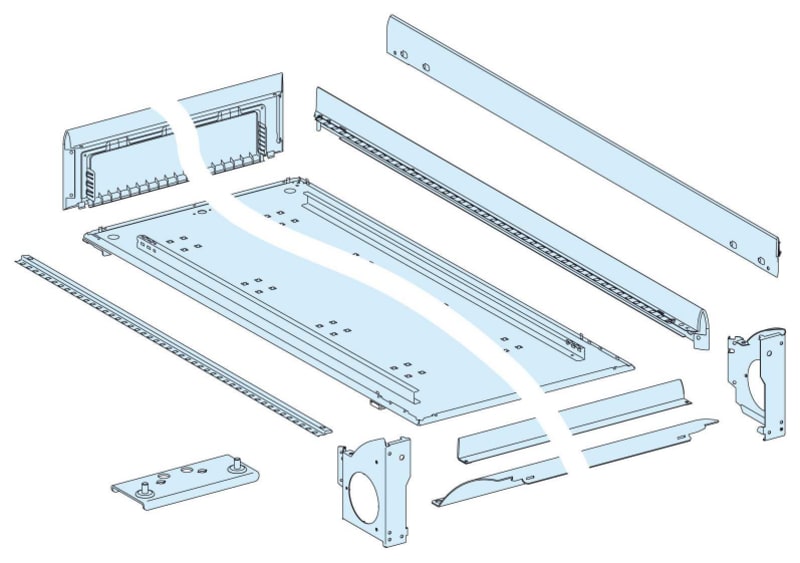 Schneider Electric Floor standing duct, PrismaSeT G, W 300mm, H 1880mm (33M), IP30, without side plates LVS08274