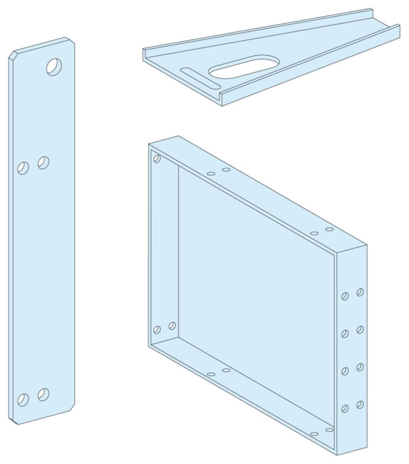 Schneider Electric PrismaSeT G IP55 Lateral Plinth Support H150 (LVS08392)