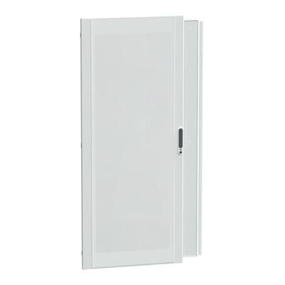 Schneider Electric Door, PrismaSeT P, Floor-standing, transparent, reversible opening, 36M, W800, 2 locks, IP30, white, RAL 9003 LVS08538