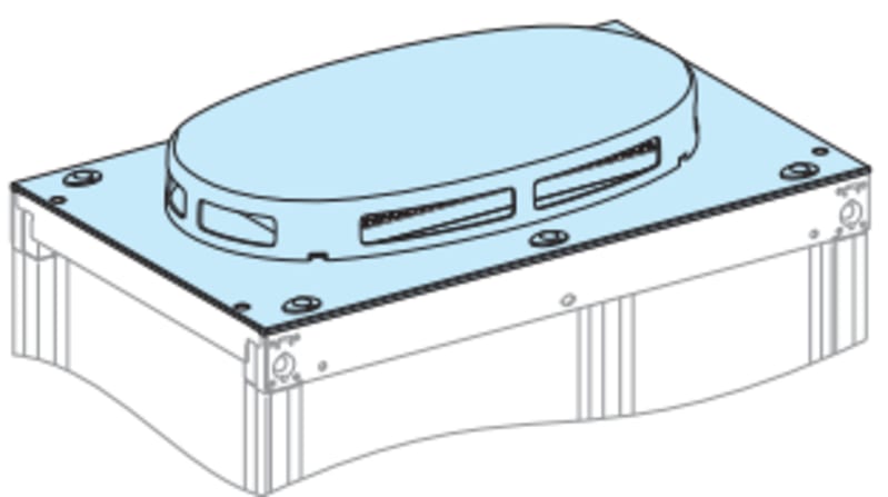 Ventilated toppl. IP30 Prisma P B650 D600 (LVS08676)