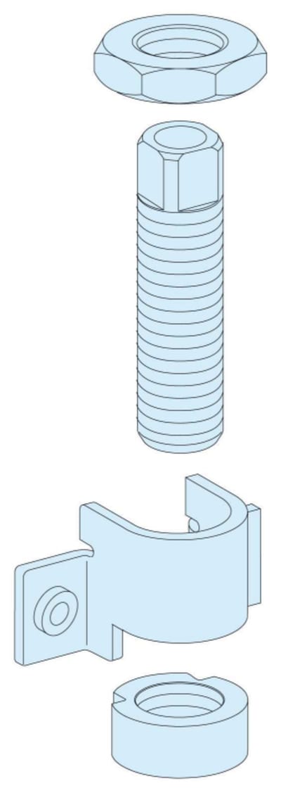 Schneider Electric PrismaSeT P LVS08702 Height Adjustment Kit 10 mm, Set of 4