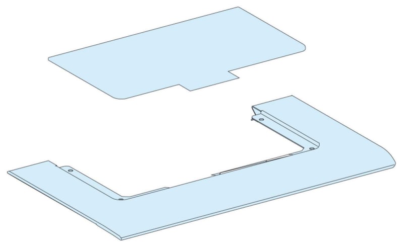 Top plate with PLASTIC FLANGE-B300-IP30-PRISMA G (LVS08884)