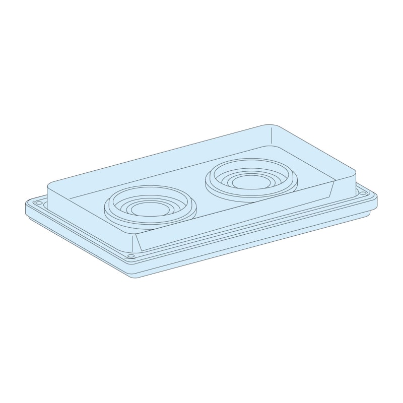 Flange with 2 SVEKKINGER-IP55-PRISMASET G (LVS08899)