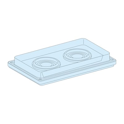Flange with 2 SVEKKINGER-IP55-PRISMASET G