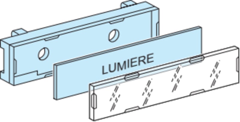 Label Holder w/Labels and Cover 12 Pcs 18x35 G/P (LVS08913)