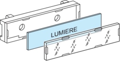 Label Holder for Engraving 18x72 mm G/P