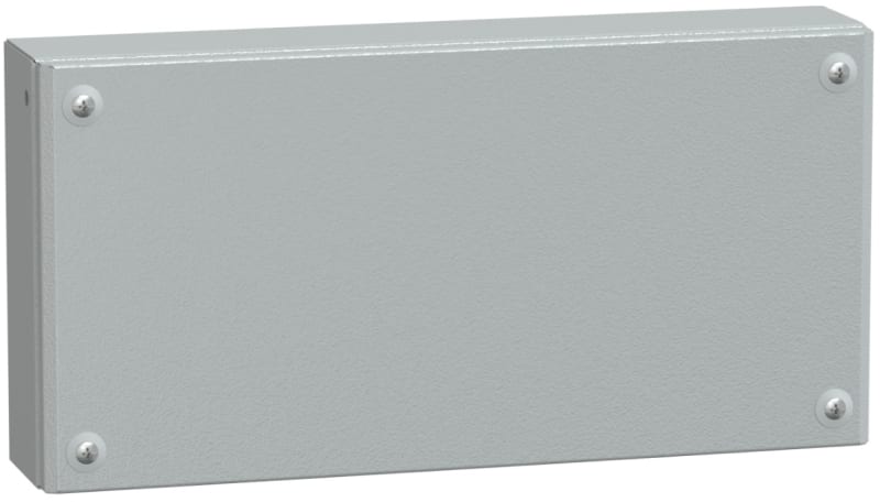 Schneider Electric Metal industrial box plain door H200XW400XD80 IP66 IK10 RAL 7035 NSYSBM20408