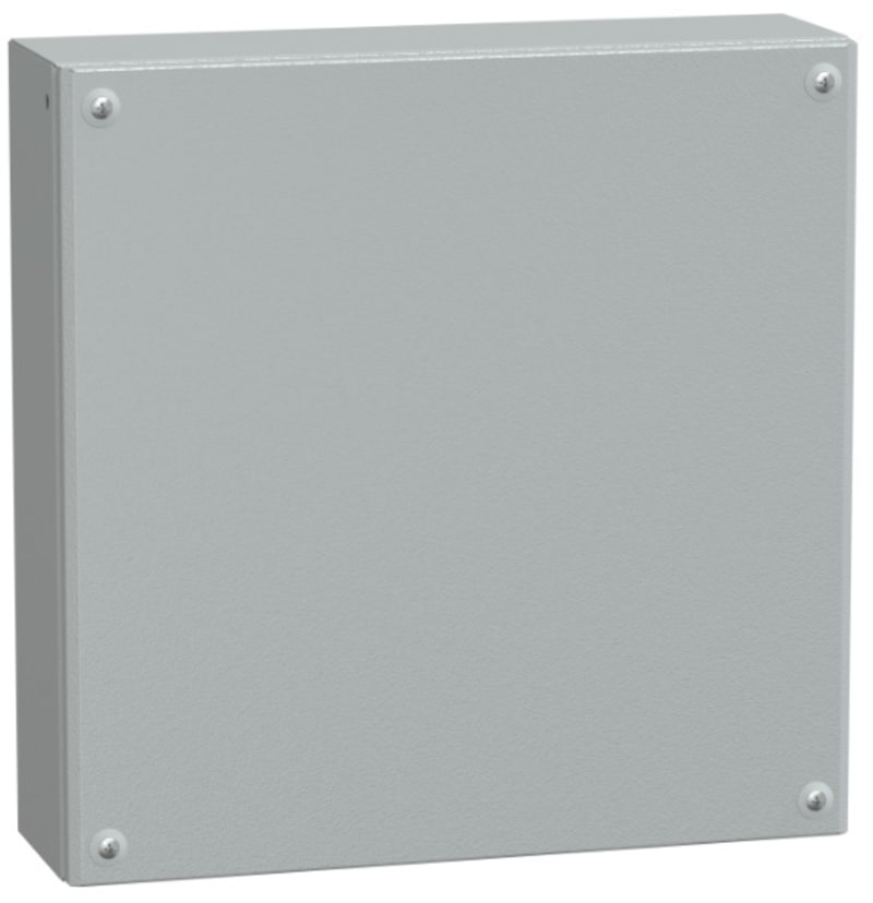 Schneider Electric Metal industrial box plain door H400XW400XD120 IP66 IK10 RAL 7035 NSYSBM404012