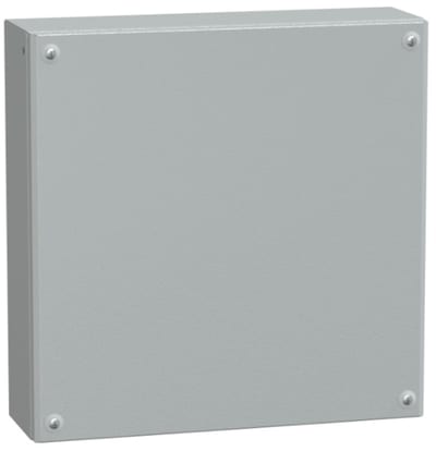 Schneider Electric Metal industrial box plain door H400XW400XD120 IP66 IK10 RAL 7035 NSYSBM404012