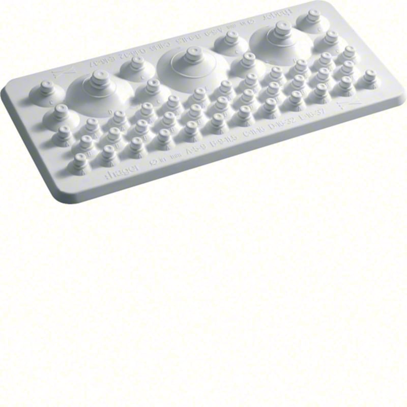 Hager Systemer 2471697 Rubber Gland Flange with Cast-In Nipples