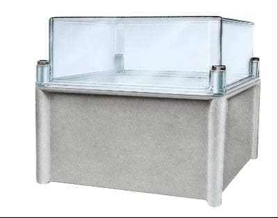 Schneider Electric PLS box, polyester rear, transparent PC cover IP65 27X27X18CM NSYPLS2727G