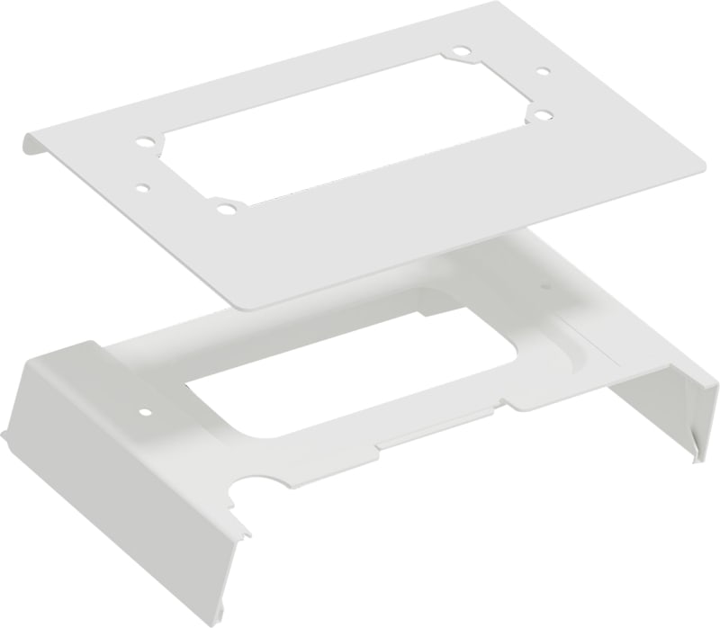 Flange Plate with Cut-Out for FL21 Flanges, Width 300 mm, PrismaSeT G, Green Top (LVS08853)