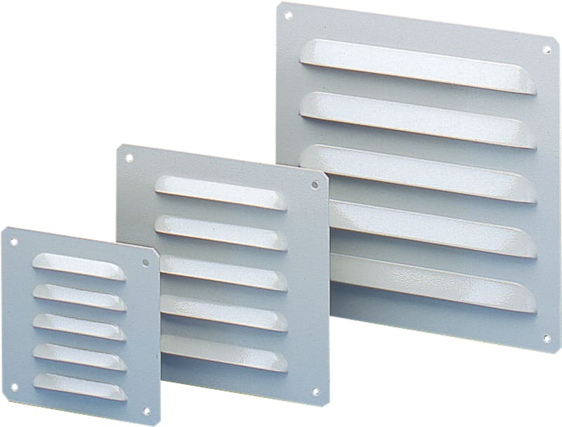 Schneider Electric Metal outlet grille cut-out 104X80MM ext dim 120X120MM IP23 NSYCAG104X95LM