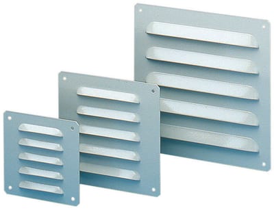 Schneider Electric Metal outlet grille cut-out 104X80MM ext dim 120X120MM IP23 NSYCAG130X110LM