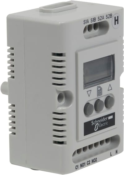 Schneider Electric Climasys CC - electronic hygrostat - 200…240 V - Hr 20…80% - OLED screen NSYCCOHY230VID