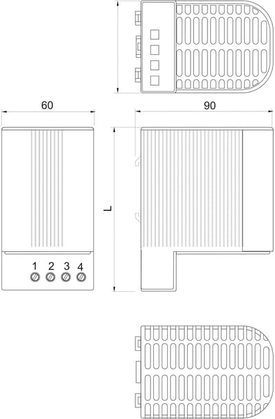 Schneider Electric ClimaSys PTC heating resistance 150W,110-250V insulate NSYCR150WU2C