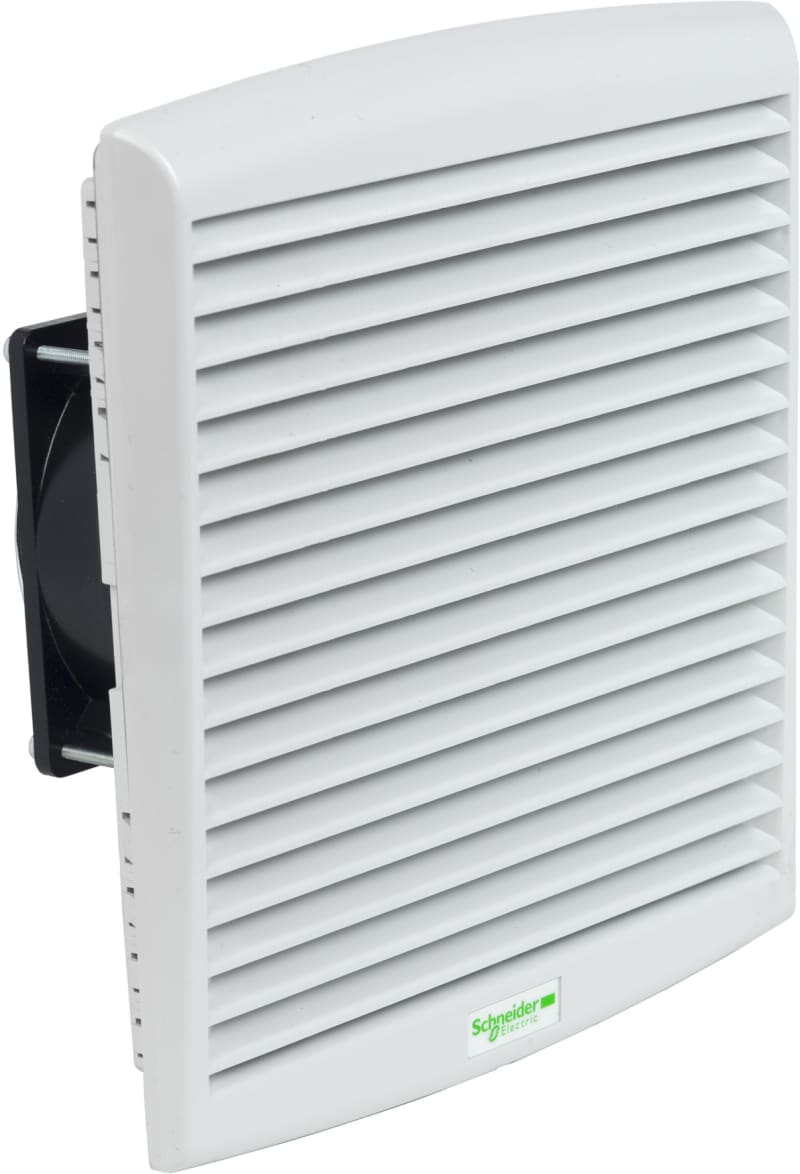 Schneider Electric ClimaSys forced vent. IP54, 165M3/h, 115V, with outlet grille and filter G2 NSYCVF165M115PF