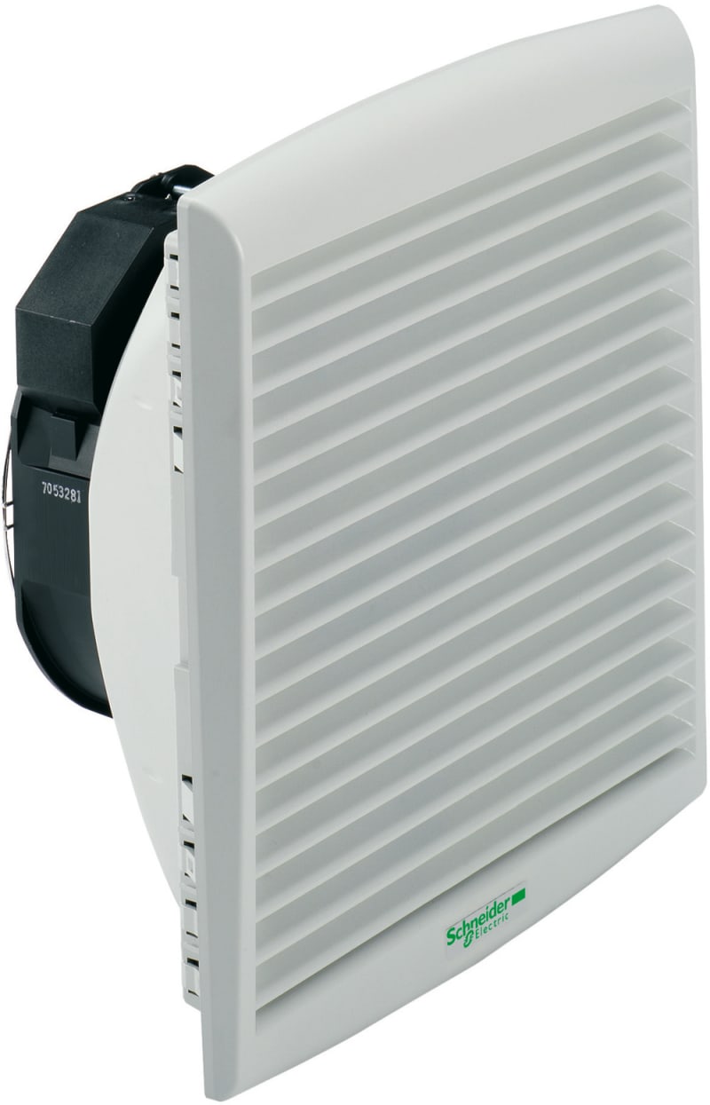 Schneider Electric ClimaSys forced vent. IP54, 300M3/h, 115V, with outlet grille and filter G2 NSYCVF300M115PF