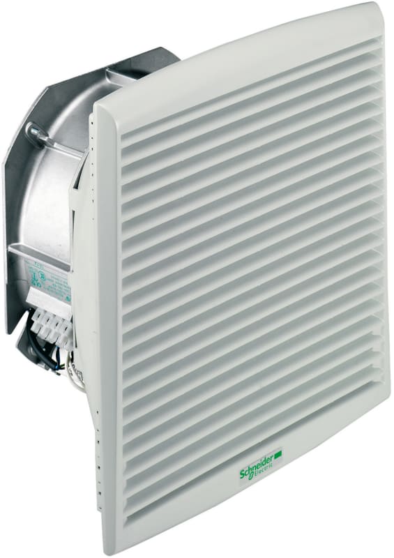 Schneider Electric ClimaSys forced vent. IP54, 560M3/h, 230V, with outlet grille and filter G2 NSYCVF560M230PF