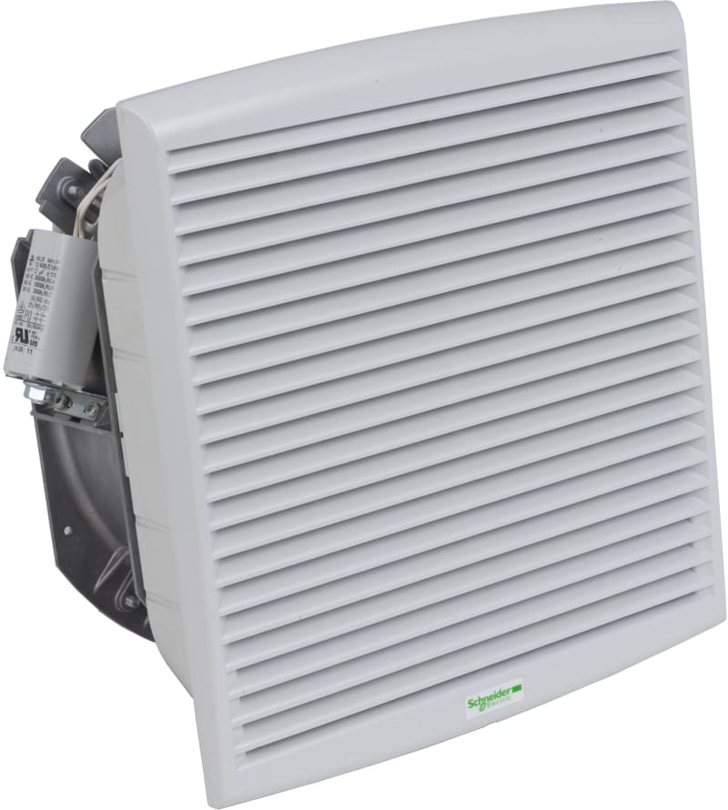Schneider Electric ClimaSys forced vent. IP54, 850M3/h, 115V, with outlet grille and filter G2 NSYCVF850M115PF