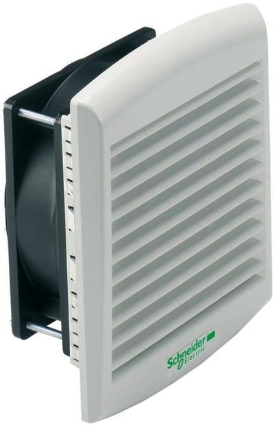 Schneider Electric ClimaSys forced vent. IP54, 85M3/h, 115V, with outlet grille and filter G2 NSYCVF85M115PF