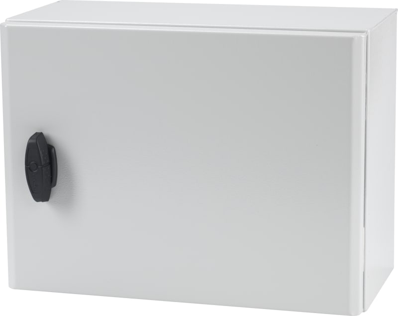Schneider Electric NSYS3D32515P Wall mounted steel enclosure, PanelSeT S3D, plain door, with mounting plate, 300X250X150MM, IP66, IK10