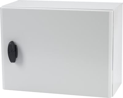 Schneider Electric NSYS3D32515P Wall mounted steel enclosure, PanelSeT S3D, plain door, with mounting plate, 300X250X150MM, IP66, IK10