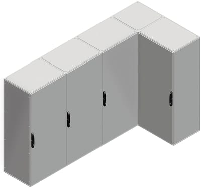Schneider Electric External coupling kit, PanelSeT SFN, PanelSet SF, set of 4 connectors & fixing elementes NSYSFBKE